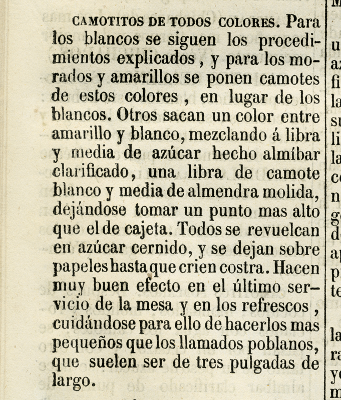 Receta en el Nuevo Cocinero Mejicano, 1888. Biblioteca de la Fototeca Lorenzo Becerril A.C.