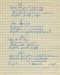 Manuscrito “Cuaderno de Economía Domestica” de Rosaura N., año de 1936. Centro de Documentación Fototeca Lorenzo Becerril A.C.