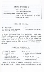 Libro “Un menú para cada día del mes” Virginia Ramos, libro de Editorial Diana, México, 1993 Biblioteca Fototeca Lorenzo Becerril A.C.